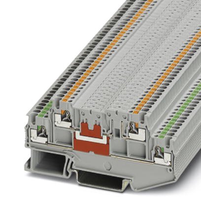 Phoenix Contact Multi-Level Terminal Block; PTT 1.5/S-2L ; 10A; 300V; 2-Level; #26 - #16; Push-In Connection; Gray